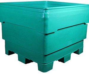 FBP Series bins. Flat bottom plastic combo bin with replaceable pallet